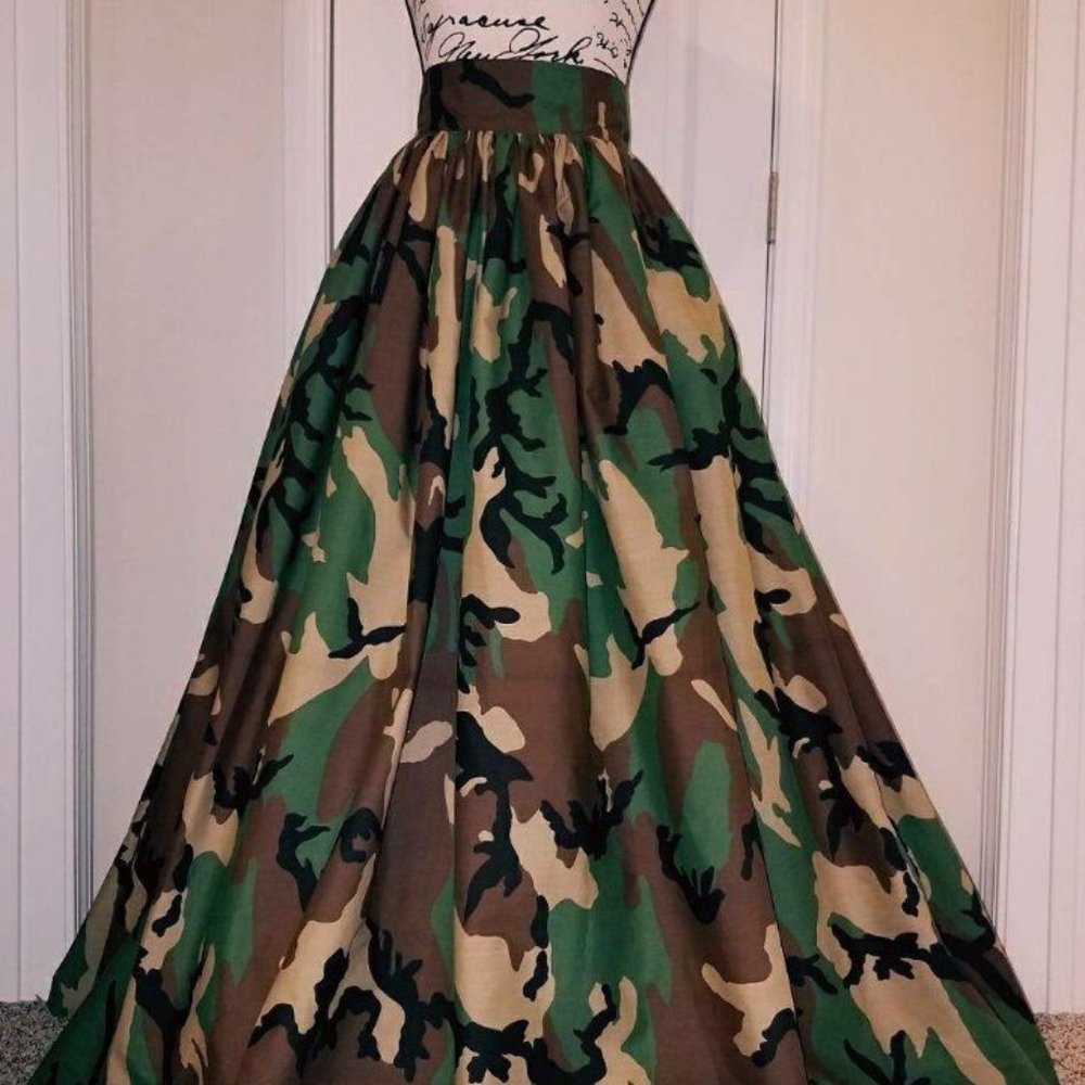 Forever STRONG Camouflage Maxi Skirt